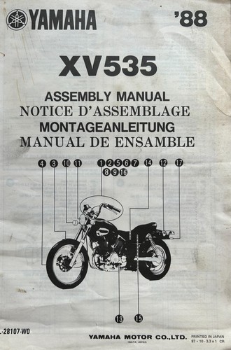 Yamaha xv535 virago genuine - yamaha,