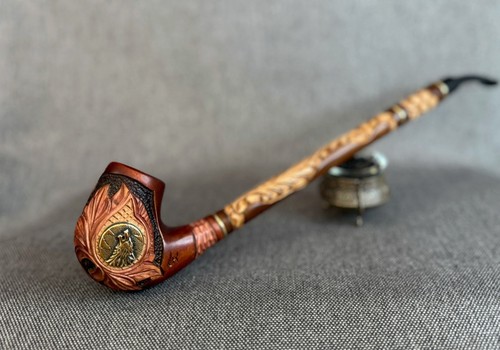 Long stem churchwarden pipe - long,