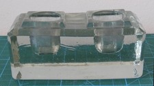 Antique glass inkwell ink - inkwell,
