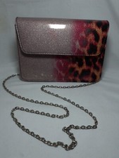 *DUNE HEAD OVER HEELS* sparkly Pink Leopard Print Bag Shoulder Chain