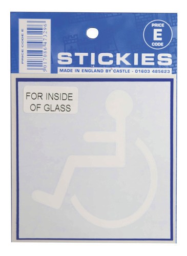 Blue disabled sticker inside - blue,