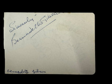 Brian Rix And Bernadette Gibson Hand Signed Autograph Page