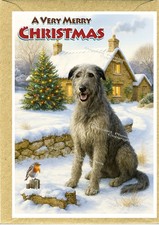 Irish Wolfhound Dog Christmas