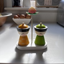 Alessi Mr and Mrs Chin salt & pepper  cruet set designed by Stefano Giovanonni