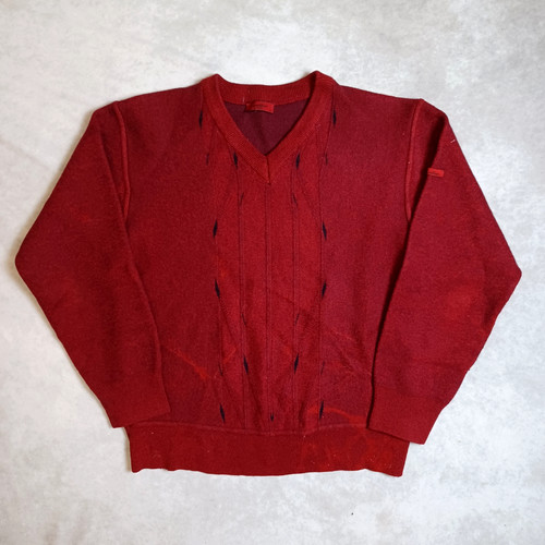 Mens patterned wool - wool, jumper