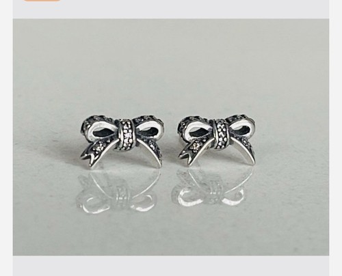 Pandora bow stud earrings - bow,