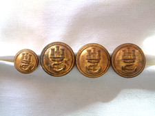 MILITARY - ROYAL NAVY - HMS CONWAY (TRAINING SHIP) OLD UNIFORM BUTTONS (4)