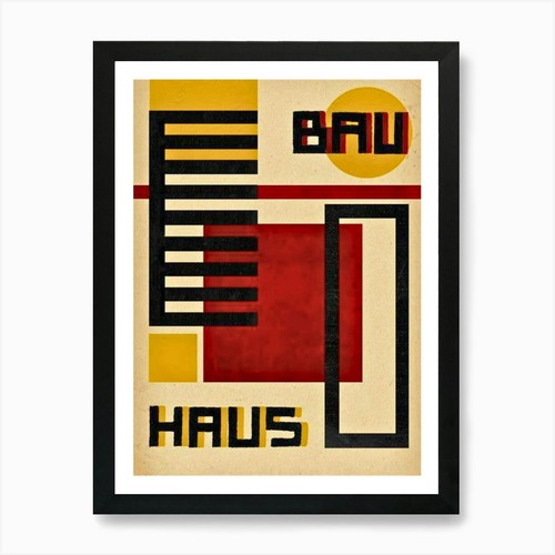 Bauhaus art print framed - bauhaus,