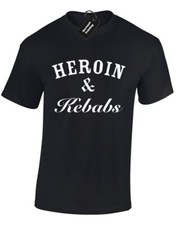 HEROIN AND KEBABS MENS T SHIRT FUNNY FASHION DESIGN COCAINE CAVIAR