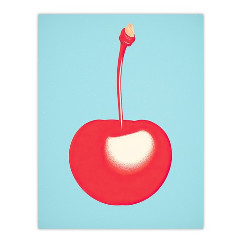 Simple cherry risograph - simple,