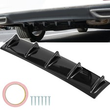 Universal 23" Gloss Black Rear Bumper 5 Shark Fins Spoiler Wing Lip Diffuser UK