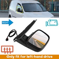 LHD O/S Right Side Electric Wing Door Mirror Heated For VW Caddy III MK3 2004-10