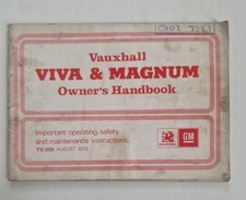Vauxhall Viva & Magnum Owner's Handbook Aug 1973