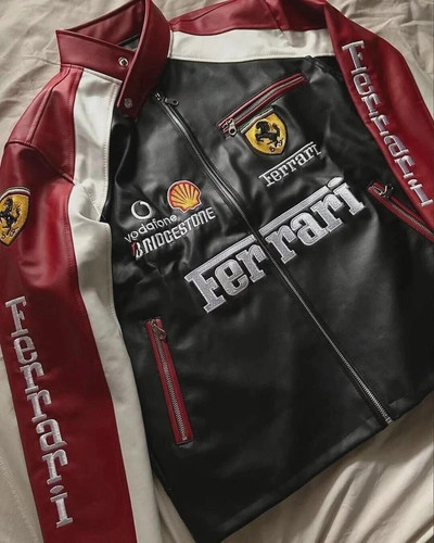 Red ferrari embroidered - ferrari,