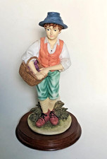 Vintage 10" Tall Leonardo Collection “Gathering Fruit” Figurine Ornament 1988