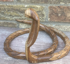 Vintage Wooden Articulated Cobra Snake
