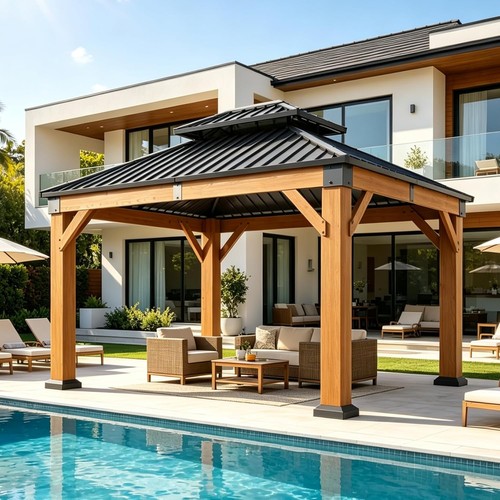 Aoxun 10x12 hardtop gazebo - aoxun,