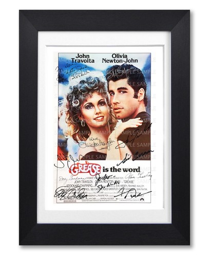Grease movie cast signed - grease,