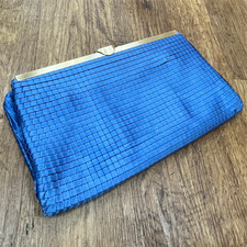 Reiss Satin Clutch Bag Blue (BFD)