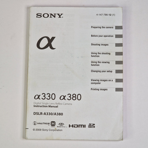 Sony alpha a330 - sony, a380