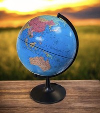 World Globe spinning with Stand vintage by Trends UK Learning, Classroom Desk 