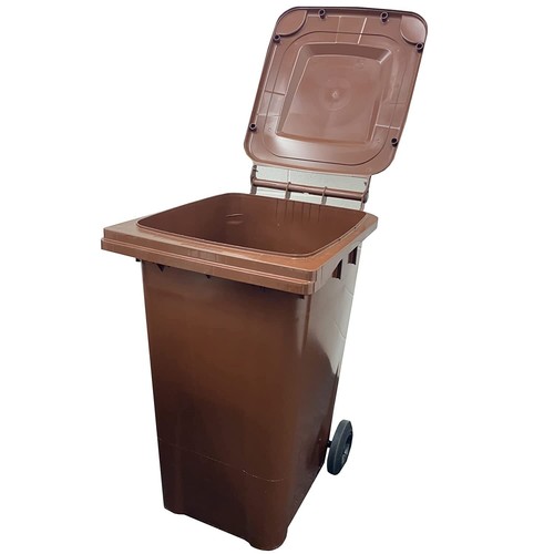 Brown garden wheelie bin - garden,