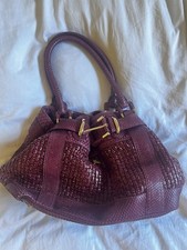 Burberry Beaton Python Leather