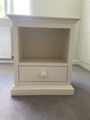 White company painted bedside - company,