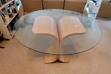 TOM SCHNEIDER GLASS TOP CIRCULAR DESIGNER DINING TABLE IN CARDIFF