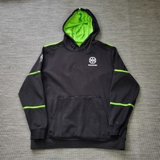 Kawasaki Sports Hoodie Mens 2XL Black Pullover Biker Motorcycle