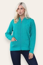 Womens Winter Zip Up Cable