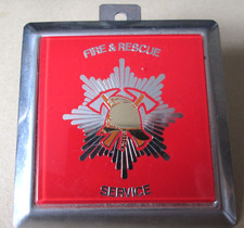 FIRE & RESCUE SERVICE   - Grill Bar Badge & Fixings - Used