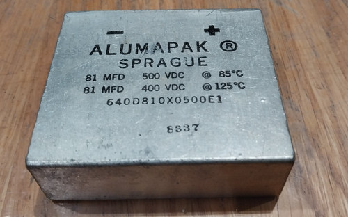 Alumapak sprague capacitor - sprague,