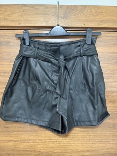 New look leather shorts size - new,