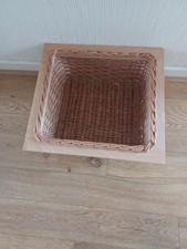 Wicker Storage Basket Frame Pull Out Drawer Kitchen Wicker 42x46cmx19cm