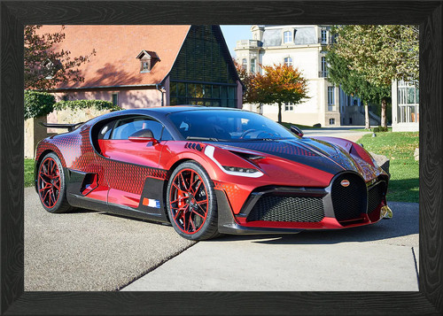 Bugatti bolide supercar framed - bolide,
