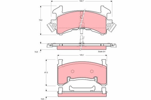 For trw gdb1272 brake pad - trw,
