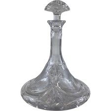 Cut Glass Ships Decanter