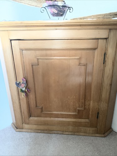 Antique pine corner cupboard - antique,