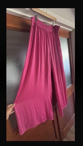Zara bright pink wide leg - wide,