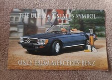 Franklin Mint 1973 Mercedes Benz 450 SL Roadster PAMPHLET ONLY