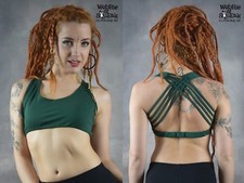 SPORTS YOGA BRA Meditation Hippy Pixie Psytrance Festival Mind Body Soul Knotted