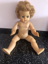 Vintage 1950s Squeaky Doll with Rooted Hair