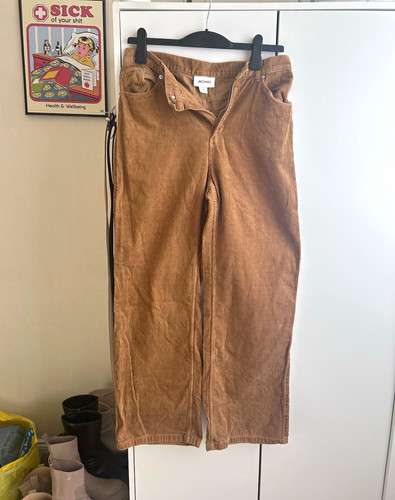 Monki brown corduroy trousers - monki,