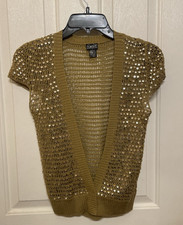 CEJON GOLD SEQUIN KNIT BOLERO