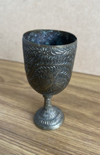 Antique Communion Wine Chalice Goblet Medieval Brass Church Cup Detachable