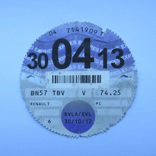 UK Road Tax Disc 30 April 2013 (04 13 Renault Birthday Present Old Car)