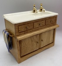 Dolls House furniture kitchen sink unit 1/12th Scale
