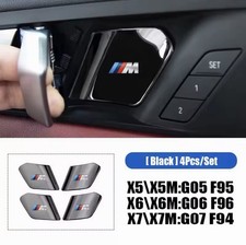 M Black Chrome Interior Door Lock Covers BMW X5 X6 X7 G05 G06 G07 F94 F95 F96