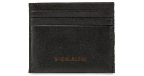 Police black leather credit - police,